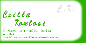 csilla komlosi business card