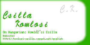 csilla komlosi business card